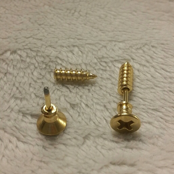 😍Stainless Steel 3D Unisex Screw 2 Sided Stud 5pc - Picture 5 of 8